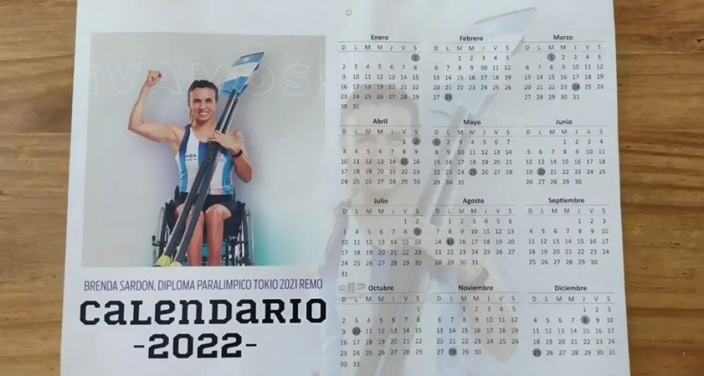 Para poder costear los remos a medida de Brenda Sardón, se encuentran a la venta los calendarios 2022