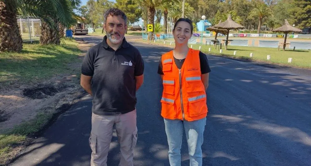 Finalizada la primera etapa de la obra de repavimentación en el Parque Las Acollaradas, habilitan la circulación