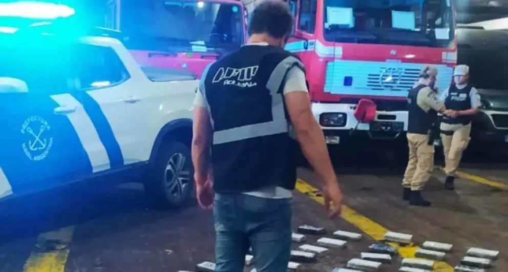 Zárate: traían 56 kilos de cocaína en un camión de bomberos