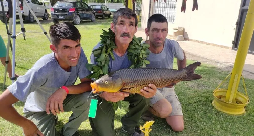 Pescó una carpa de casi 5 kilos y se llevó un millón de pesos en premio