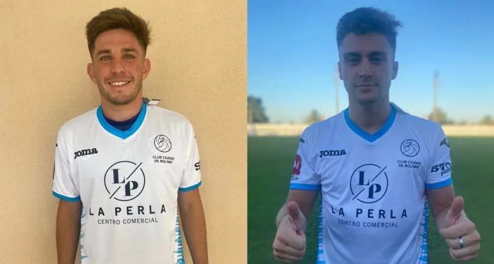 El Club Ciudad de Bolívar presentó dos nuevos refuerzos: Lucas Coyette y Martín Balestrasse