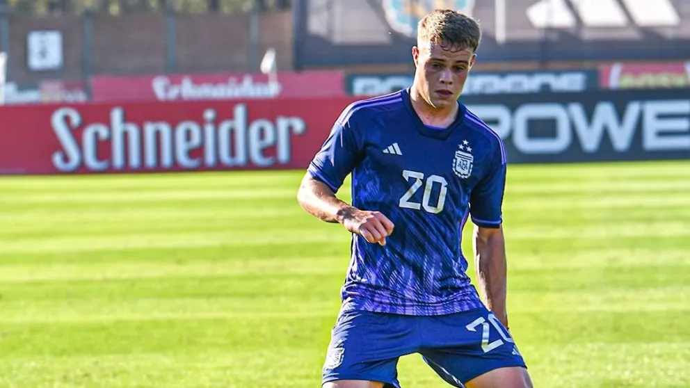Nacho Miramón fue titular en el amistoso de la Selección Argentina Sub 20