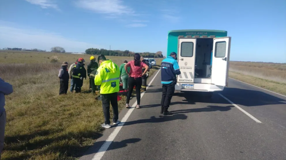 Un motociclista hospitalizado tras sufrir un despiste en Ruta 205