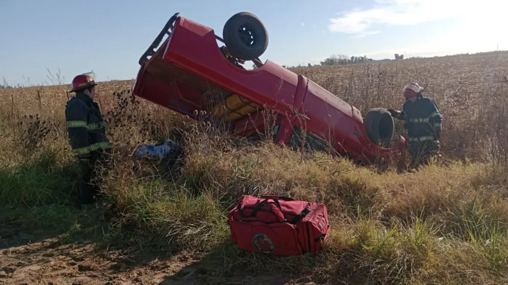 Una camioneta sufrió un vuelco en cercanías de Hale