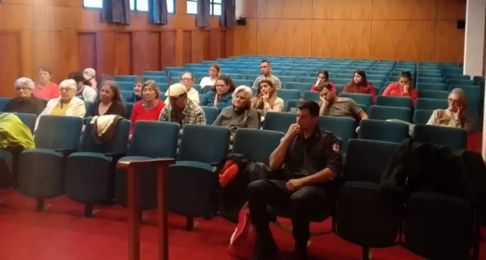 El único bombero no vidente de Argentina dio una charla en Trenque Lauquen 