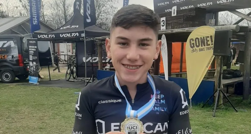 Un bolivarense subió al podio tras correr la Copa Internacional de XCO