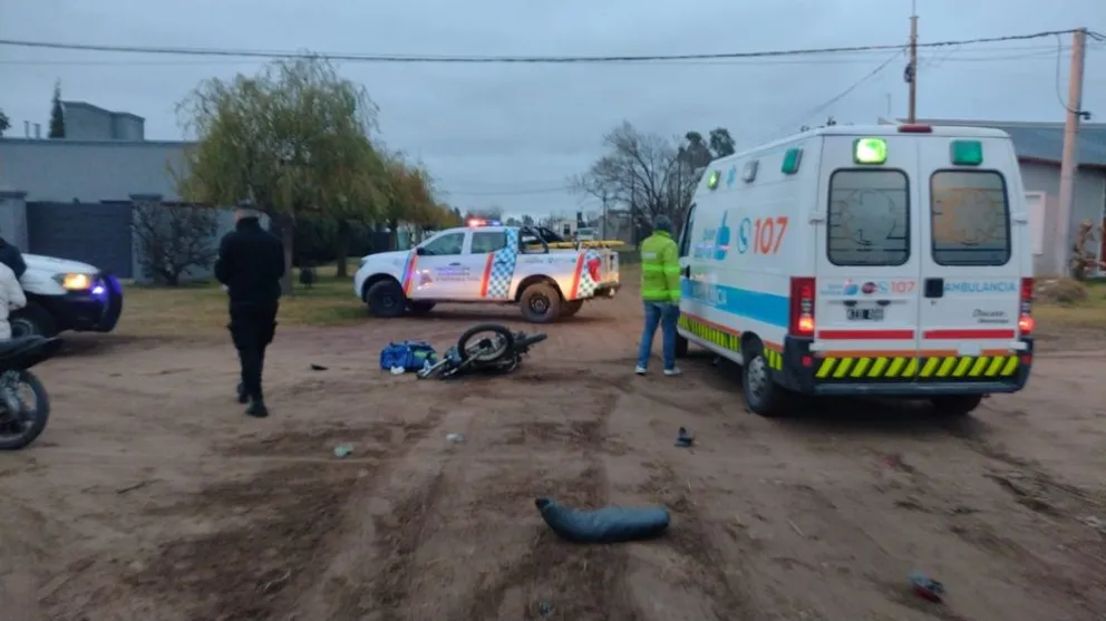 Motociclista herido y hospitalizado tras un choque con una camioneta
